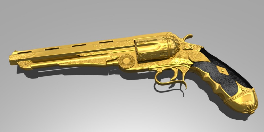 Golden revolver preview image 1